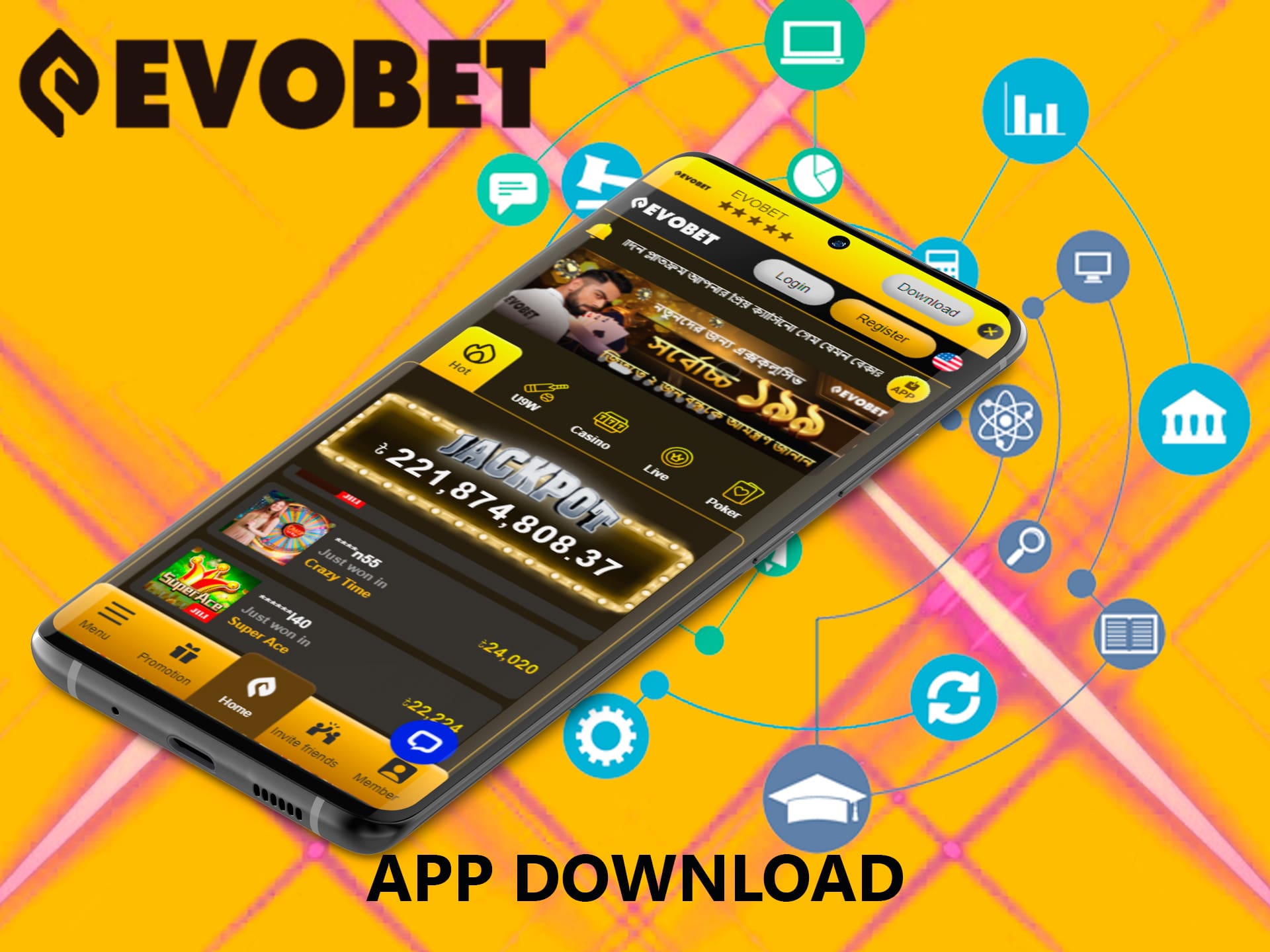 Choose a convenient Evobet mobile app tailored to your device