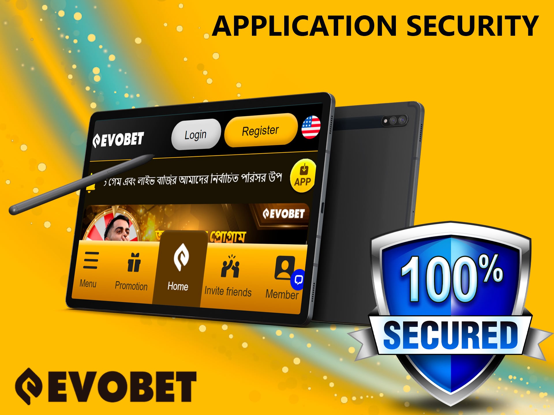 We offer a beautifully protected and secure Evobet application